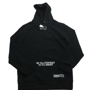 New Dim Mak DMMK Top Secret Black Hoodie Jacket Steve Aoki Large